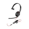 New Poly Blackwire 5210 Mono Headset, USB-C/3.5mm, UC Certified (8X230AA)