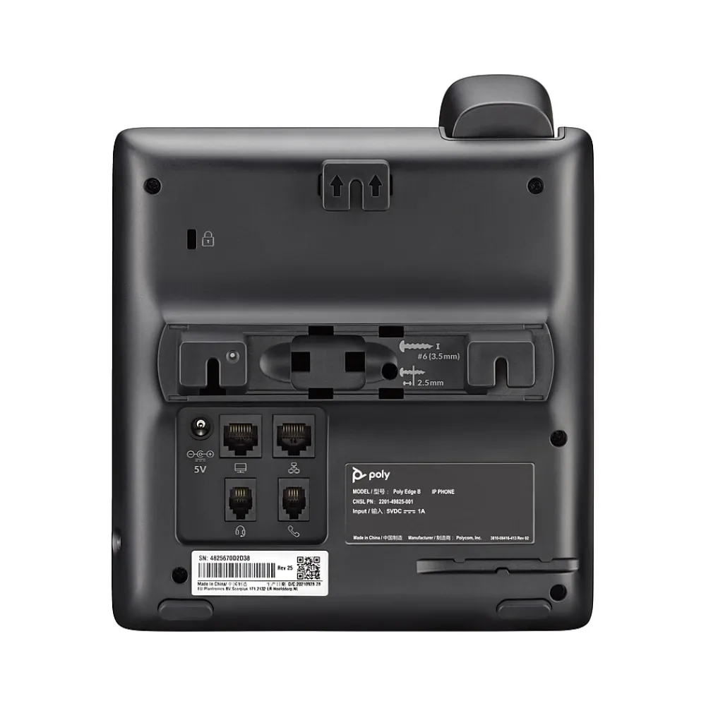 HP Poly Edge B20 8-Line VOIP Phone, Black (82M83AA)