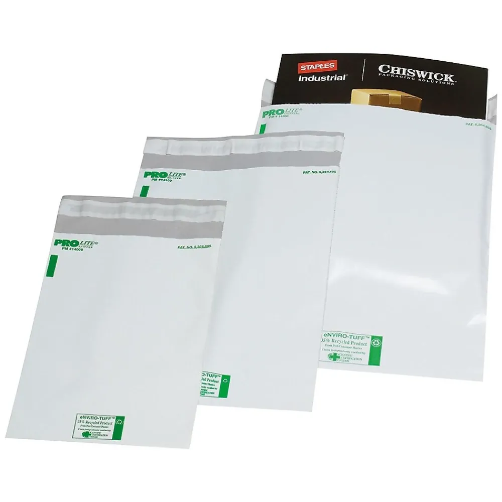 Outlet Poly Pak America 7.5" x 10.5" Peel & Seal Poly Mailers, 100/Pack (5102)