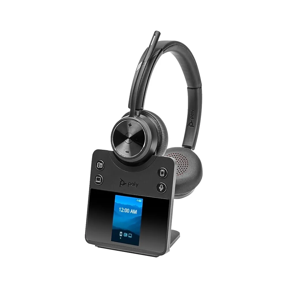 Hot Poly Savi 7420 Office Series Wireless Noise Canceling Bluetooth Stereo On-Ear Headset (8L567AA#ABA)
