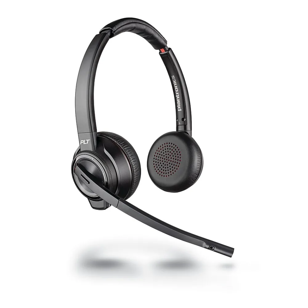 Online Poly Savi 8200 Series W8220-M Wireless Noise Canceling Stereo Headset, Over-the-Head, Black (7S4B6AA#ABA)