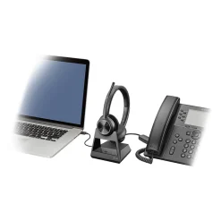 Best Poly Savi 7320 Wireless Stereo Headset, Over-the-Head, Black (7S435AA#ABA)