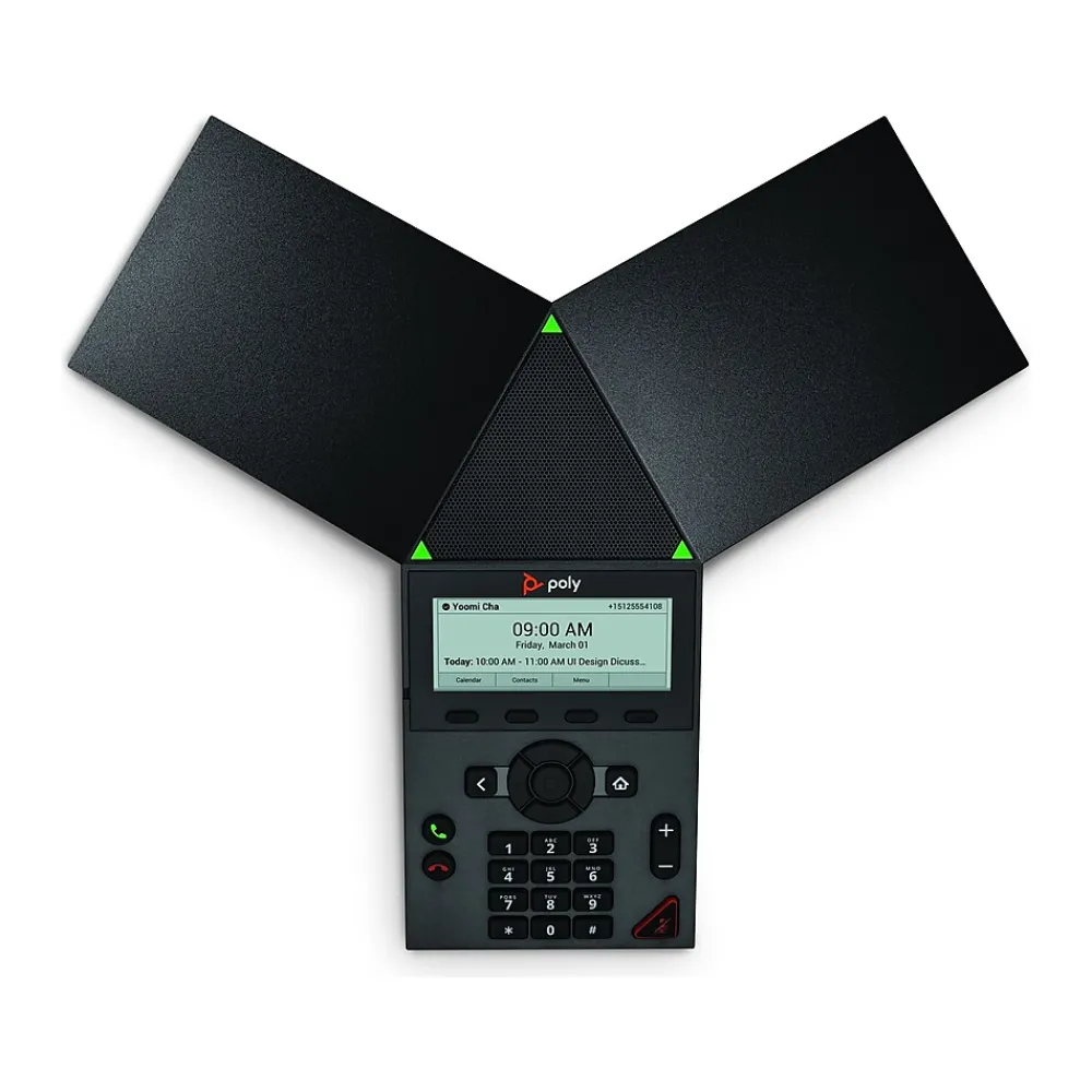 Poly Trio 8300 3-Line IP Conference Telephone, Black (830A0AA)
