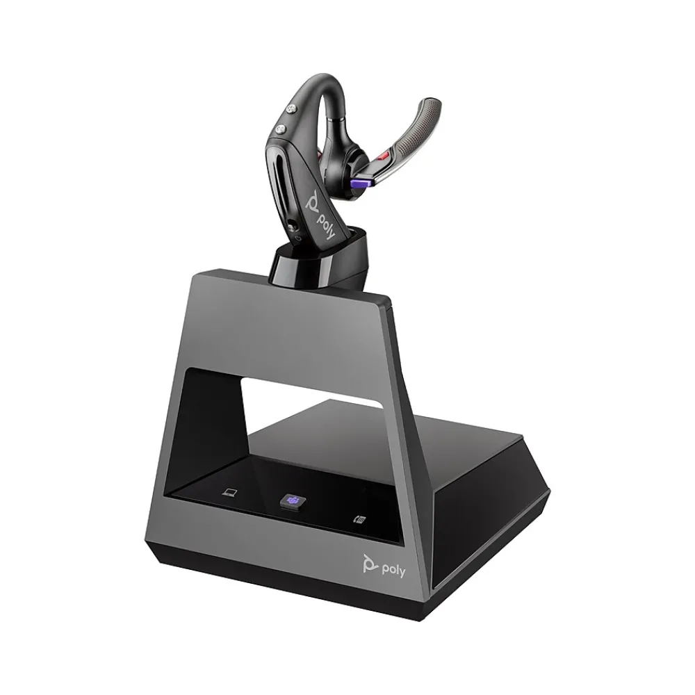 New Poly Voyager 5200 Office Noise Canceling Bluetooth Earbuds, USB Type-A/RJ11 (7W6D3AA#ABA)