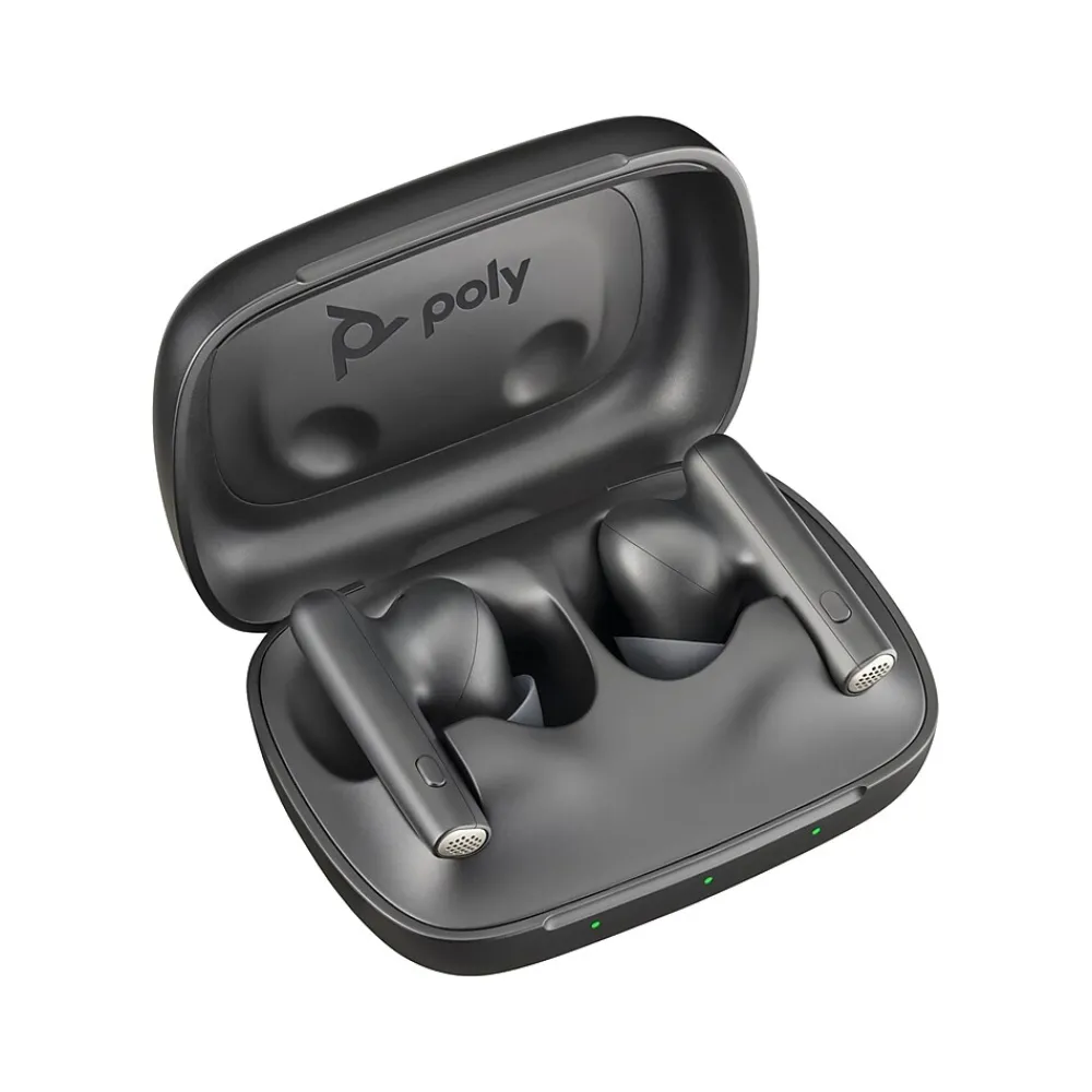 Voyager Free 60 UC Wireless Noise Cancelling Bluetooth Earbuds, USB-A, UC Certified, Carbon Black (7Y8H3AA)<Poly Sale