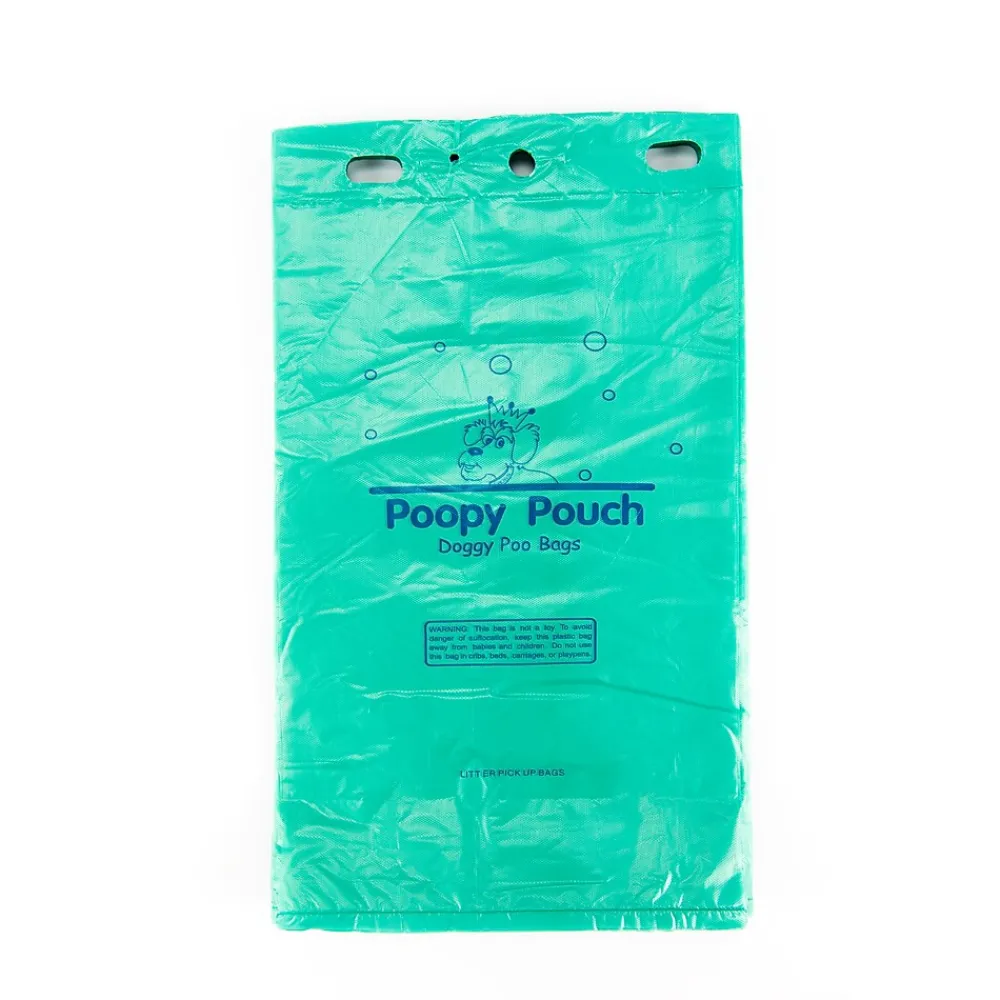 .75 Gallon Plastic Pet Waste Header Bags, Green, 12 Packs/Case (PP-H-200)<Poopy Pouch Discount