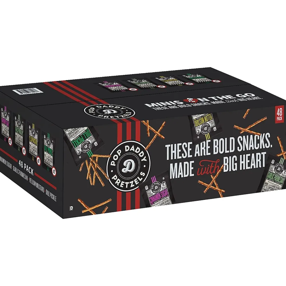 Pop Daddy Variety Pack Pretzels Sticks, 1.5 oz., 48 Bags/Carton (38153)