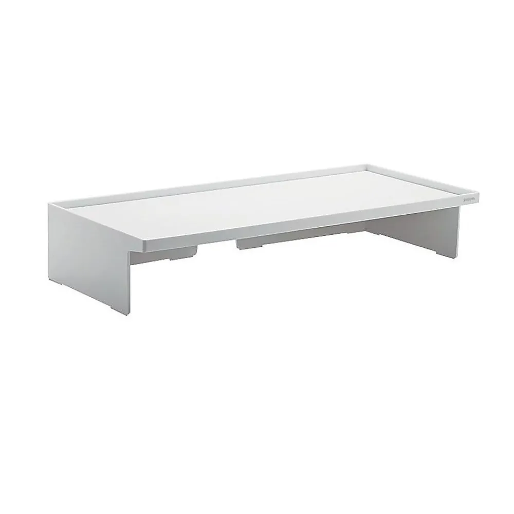 Discount Poppin Non-Adjustable Monitor Riser, White (102092)