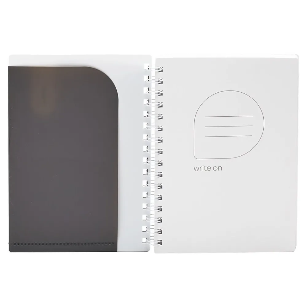 Notebooks|Poppin Pocket Notebook, 8.5" x 6", College Ruled, 80 Sheets, (104436) Dark Gray