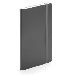 Notebooks|Poppin Professional Notebooks, 5" x 8.25", College Ruled, 96 Sheets, Gray/Silver, 25/Set (104134)