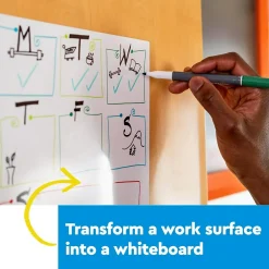 Dry Erase*Post-it Easy Erase Adhesive Dry-Erase Whiteboard, 3' x 2' (FWS3X2)