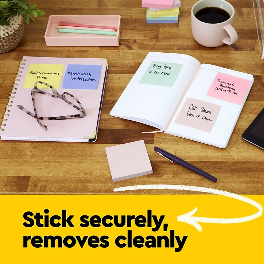 Post-It Notes*Post-it Notes, 3" x 3", Canary Collection, 100 Sheet/Pad, 24 Pads/Pack (654-24VAD-B)