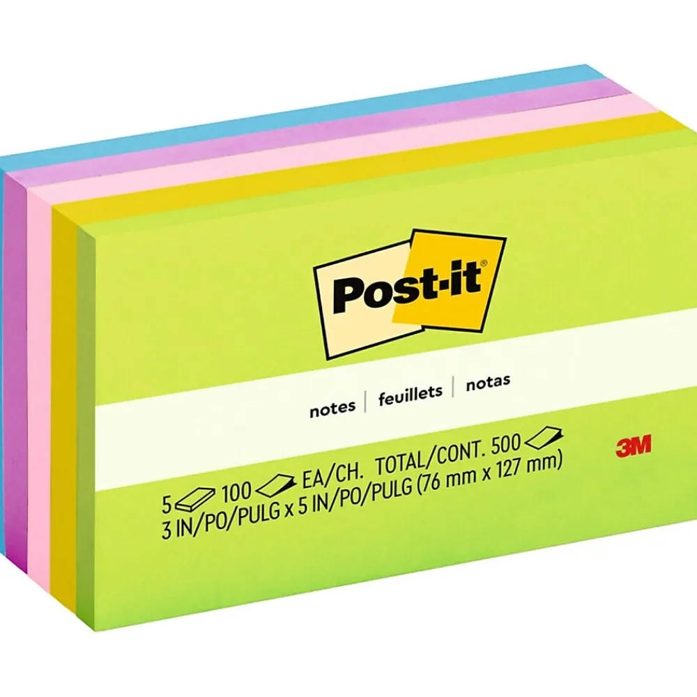 Post-It Notes*Post-it Notes, 3" x 5", Collection, 100 Sheet/Pad, 5 Pads/Pack (6555UC) Floral Fantasy