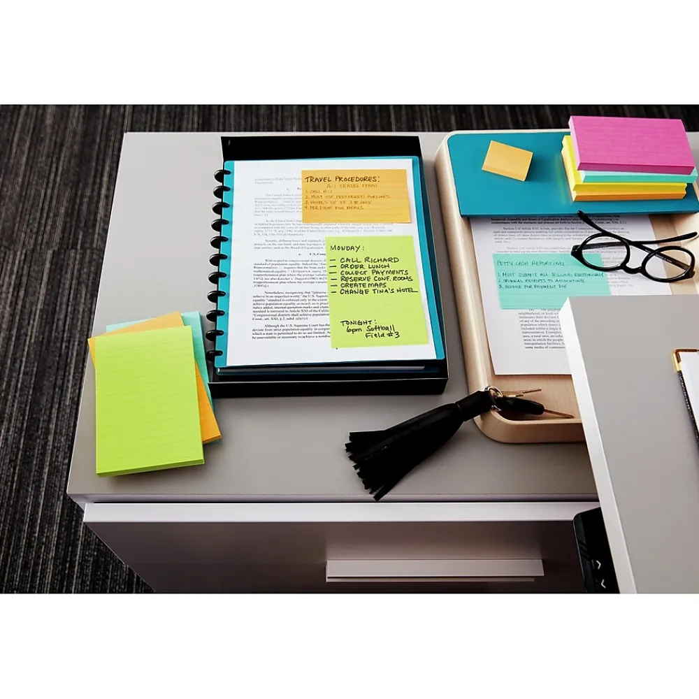 Post-It Notes*Post-it Notes, 3" x 5", Collection, 100 Sheet/Pad, 5 Pads/Pack (6555UC) Floral Fantasy