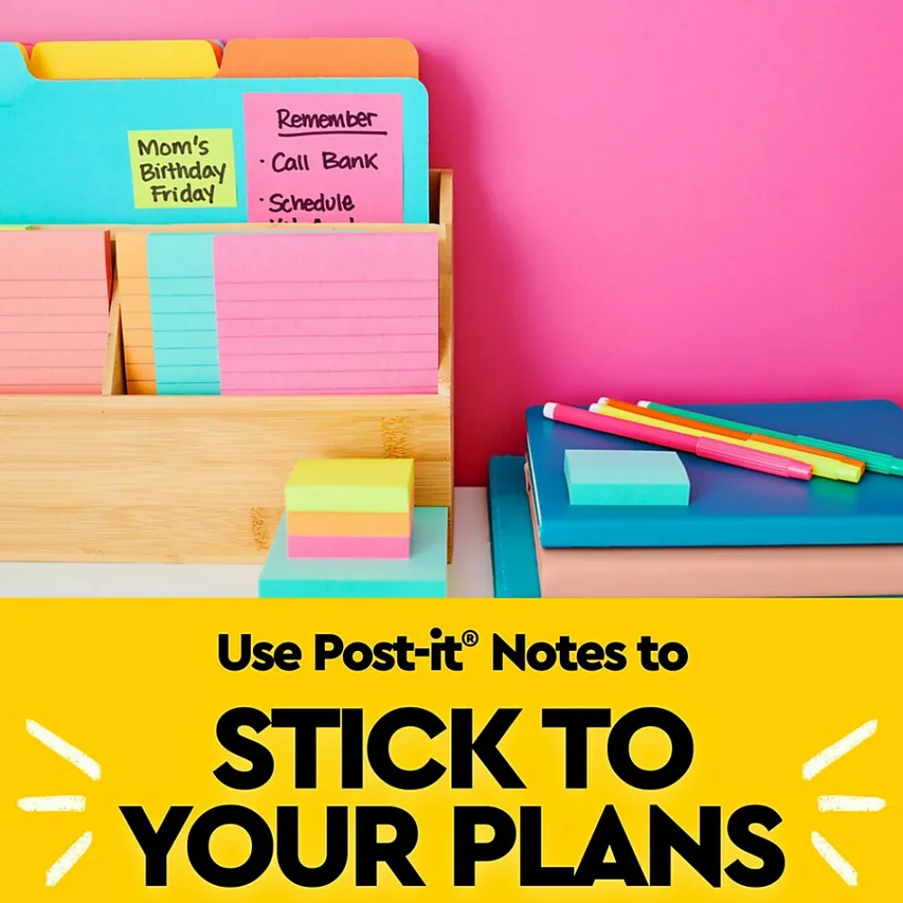 Post-It Notes*Post-it Notes, 3" x 3", Poptimistic Collection, 50 Sheet/Pad, 3 Pads/Pack (6301)