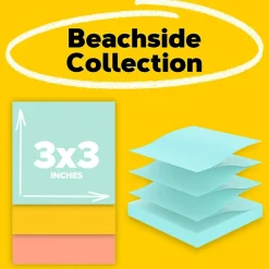 Post-It Notes*Post-it Pop-up Notes, 3" x 3", Collection, 100 Sheet/Pad, 12 Pads/Pack (R33012AP) Beachside café