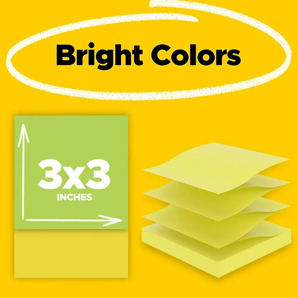 Post-It Notes*Post-it Pop-up Notes, 3" x 3", Jaipur Collection, 100 Sheet/Pad, 3 Pads/Pack (3301-3AU-FF)