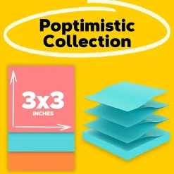 Post-It Notes*Post-it Pop-up Notes, 3" x 3", Collection, 100 Sheet/Pad, 18 Pads/Pack (R33018CTCP) Poptimistic