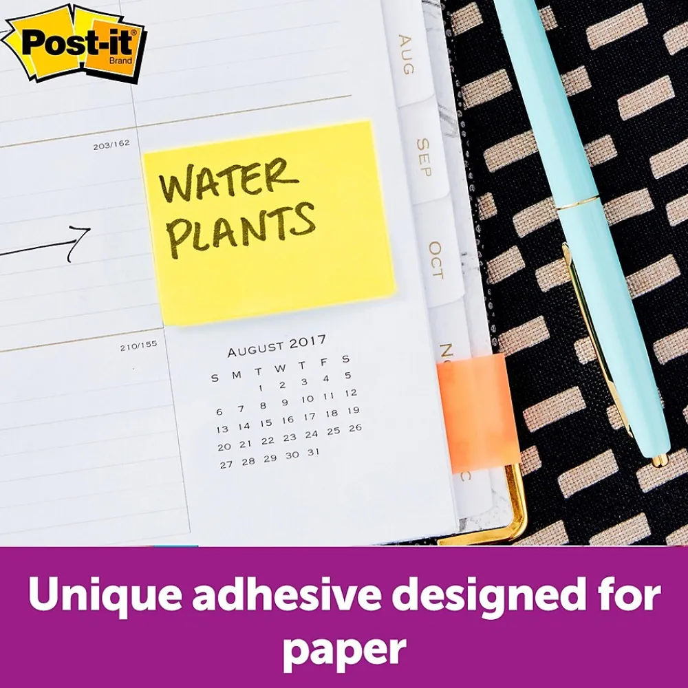 Post-It Notes*Post-it Recycled Notes, 1 3/8" x 1 7/8", Canary Collection, 100 Sheet/Pad, 12 Pads/Pack (653RPYW) Canary Yellow