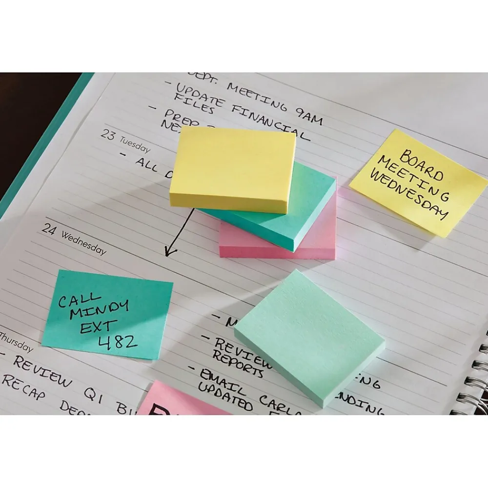 Post-It Notes*Post-it Recycled Notes, 1 3/8" x 1 7/8", Collection, 100 Sheet/Pad, 12 Pads/Pack (653RPA) Sweet Sprinkles