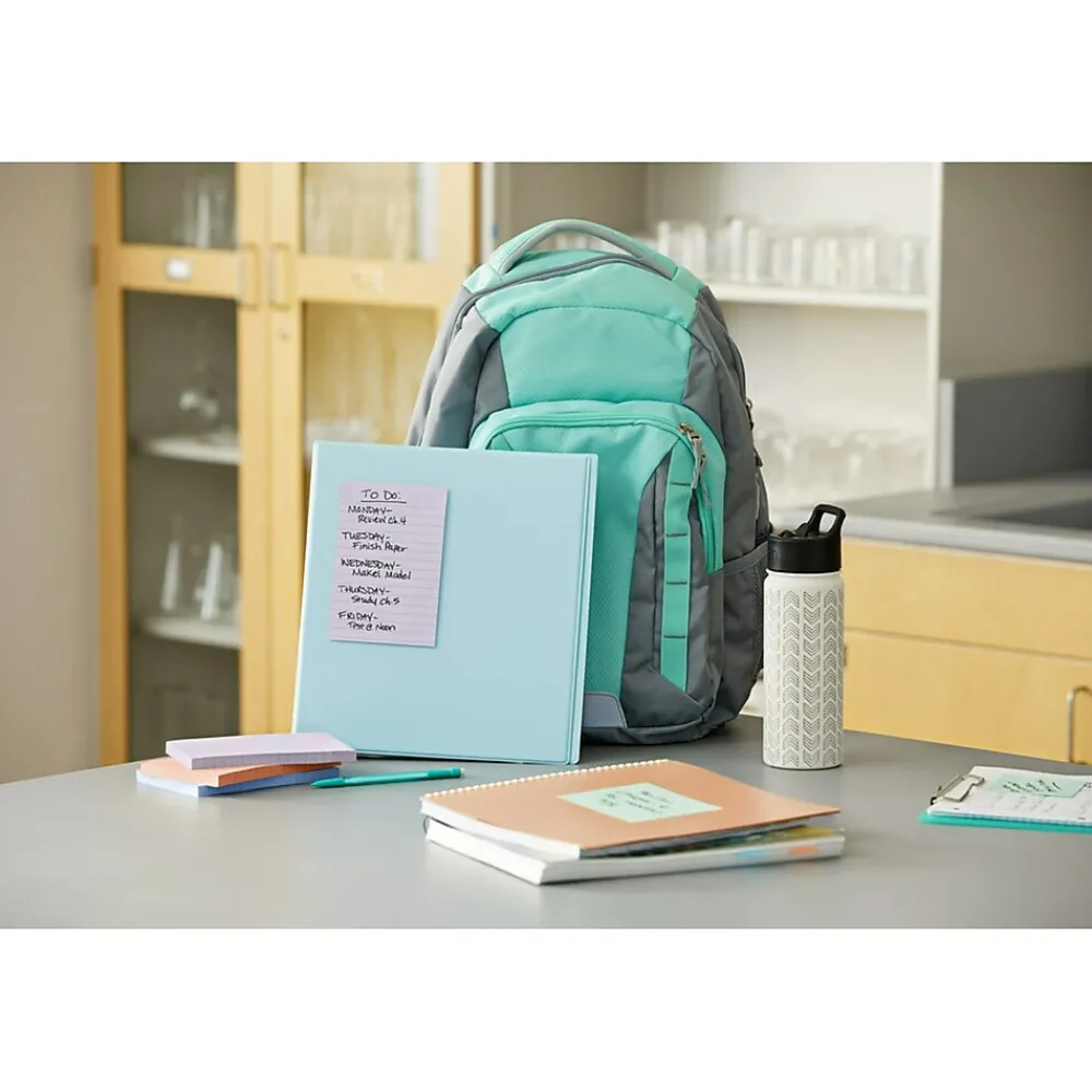 Post-It Notes*Post-it Recycled Super Sticky Notes, 4" x 6", Collection, 45 Sheet/Pad, 4 Pads/Pack (4621R-4SSNRP) Wanderlust Pastels