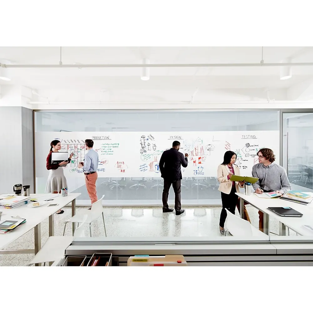 Dry Erase*Post-it ® Super Sticky Dry Erase Surface, 4' x 6' (DEF6x4)