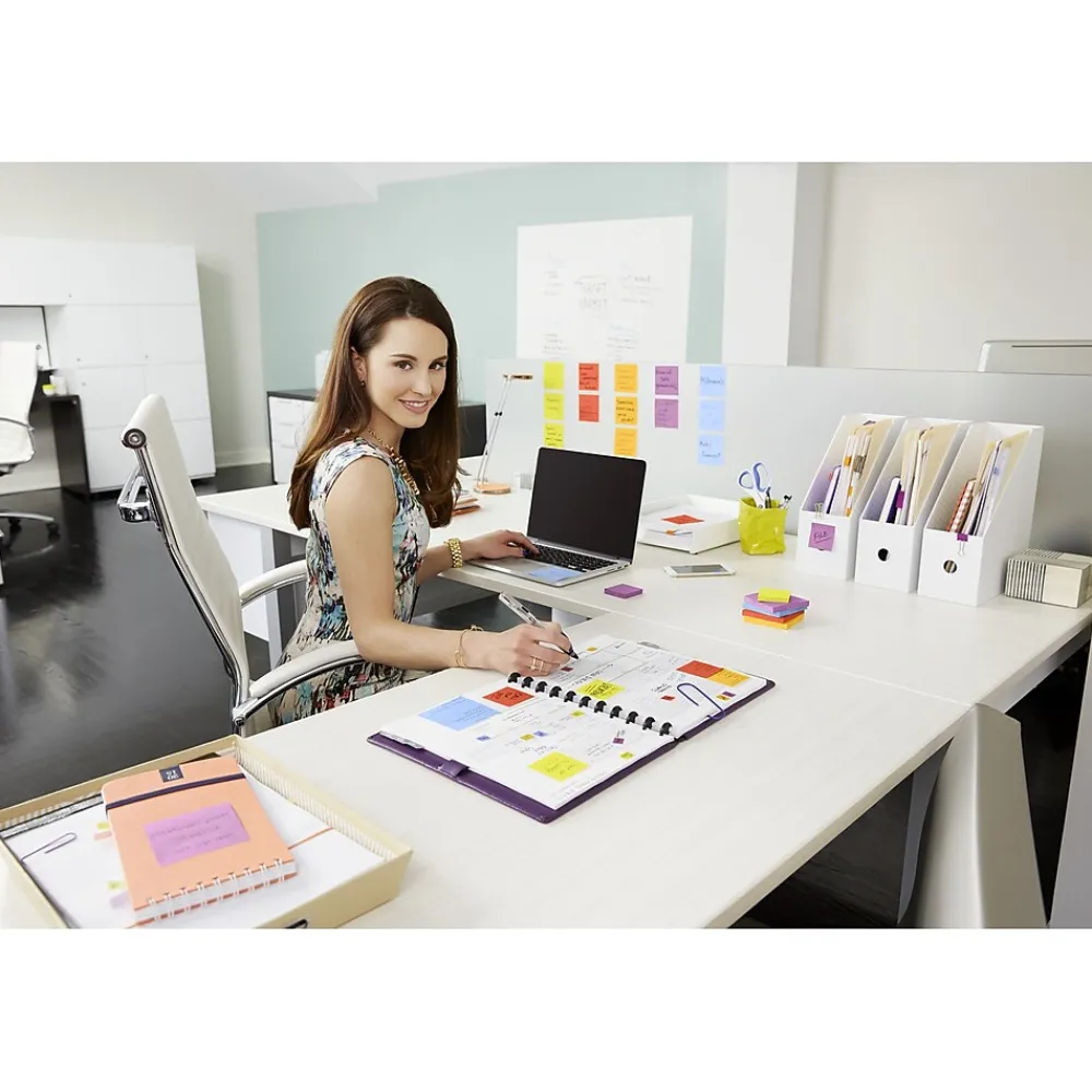 Post-It Notes*Post-it Super Sticky Notes, 3" x 3", Assorted Collection, 45 Sheet/Pad, 15 Pads/Pack (654-15SSMULTI) Marrakesh and Rio de Janeiro