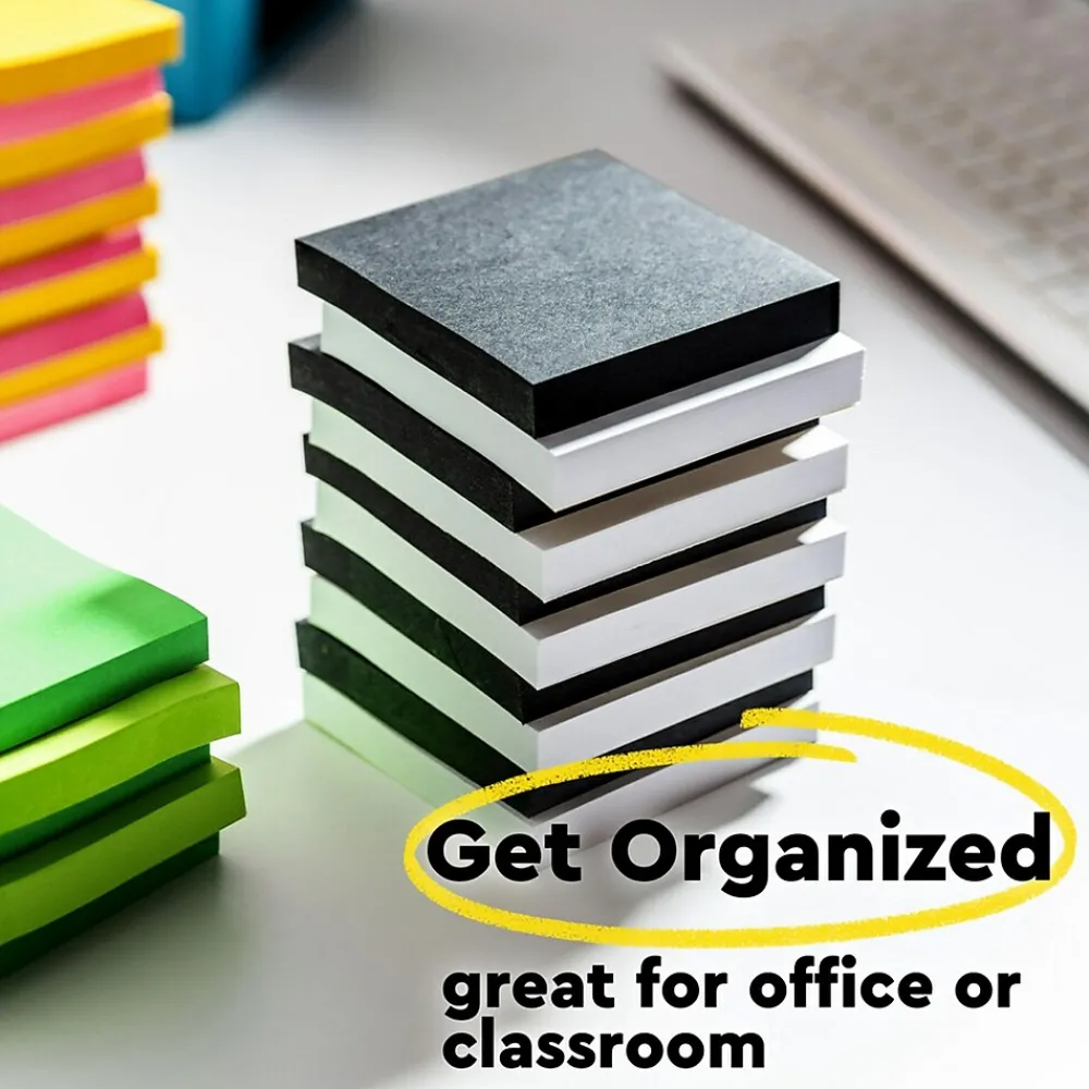 Post-It Notes*Post-it Super Sticky Notes, 3" x 3", Neon Orange, 90 Sheet/Pad, 5 Pads/Pack (654-5SSNO)