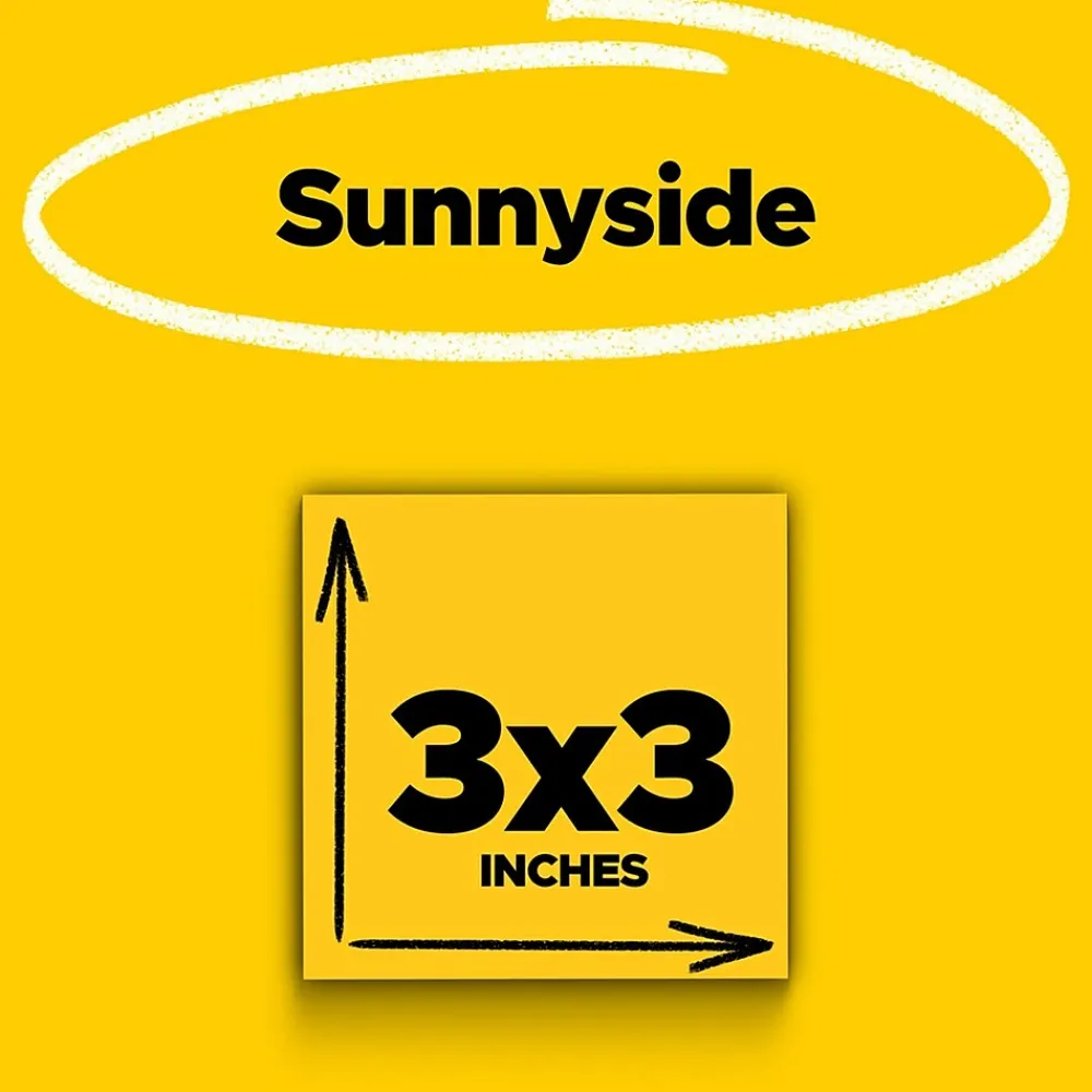 Post-It Notes*Post-it Super Sticky Notes, 3" x 3", , 90 Sheet/Pad, 5 Pads/Pack (6545SSY) Yellow