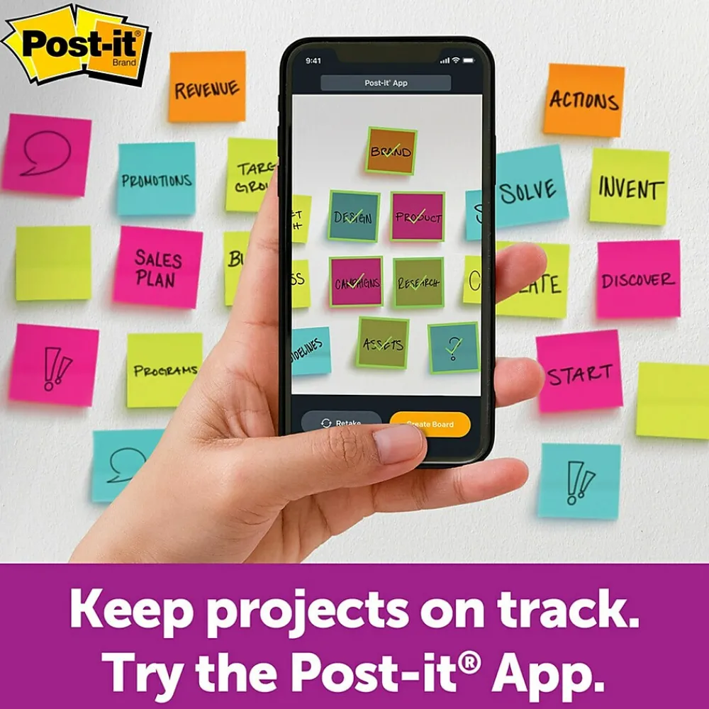 Pop-Up Dispensers*Post-it ® Super Sticky Pop-Up Notes Dispenser for 4" x 4" Notes, Black (DS440-SSVP)