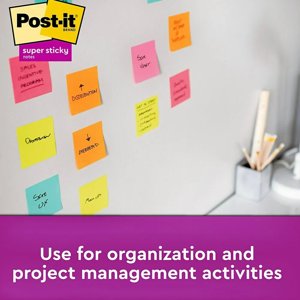 Pop-Up Dispensers*Post-it Super Sticky Pop-Up Notes Dispenser for 3" x 3" Notes, Black, 12 Pads (DS330-SSVA)