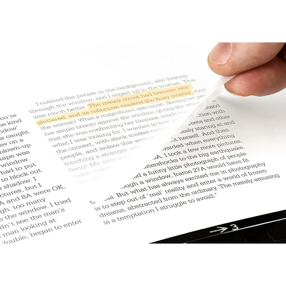 Sticky Notes*Post-it Transparent Notes, 2-7/8" x 2-7/8", 36 Sheets/Pad, 1 Pad/Pack (600-TRSPT)