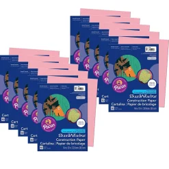 Construction Paper*Pacon PrangĀ® Construction Paper, Pink, 9" x 12", 50 Sheets Per Pack, 10 Packs (PAC7003-10)