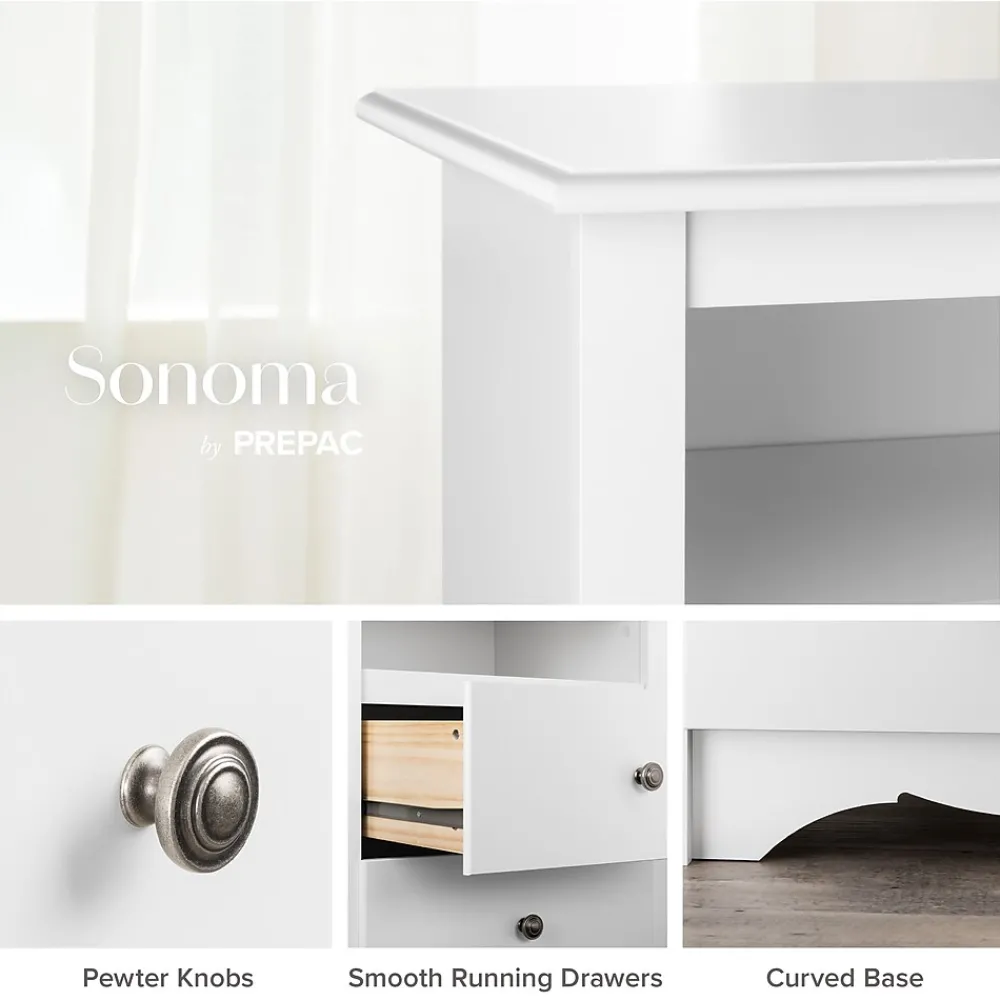 Storage Cabinets*Prepac 44.75" Monterey 5 Drawer Chest, White (WDC-3345-K)