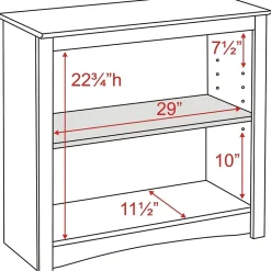 Bookcases*Prepac ™ 2 Shelf Bookcase, Espresso (EDL-3229)