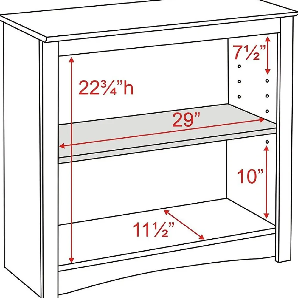 Bookcases*Prepac ™ 2 Shelf Bookcase, Oak
