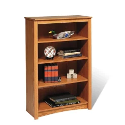 Bookcases*Prepac â„¢ 4 Shelf Bookcase, Oak