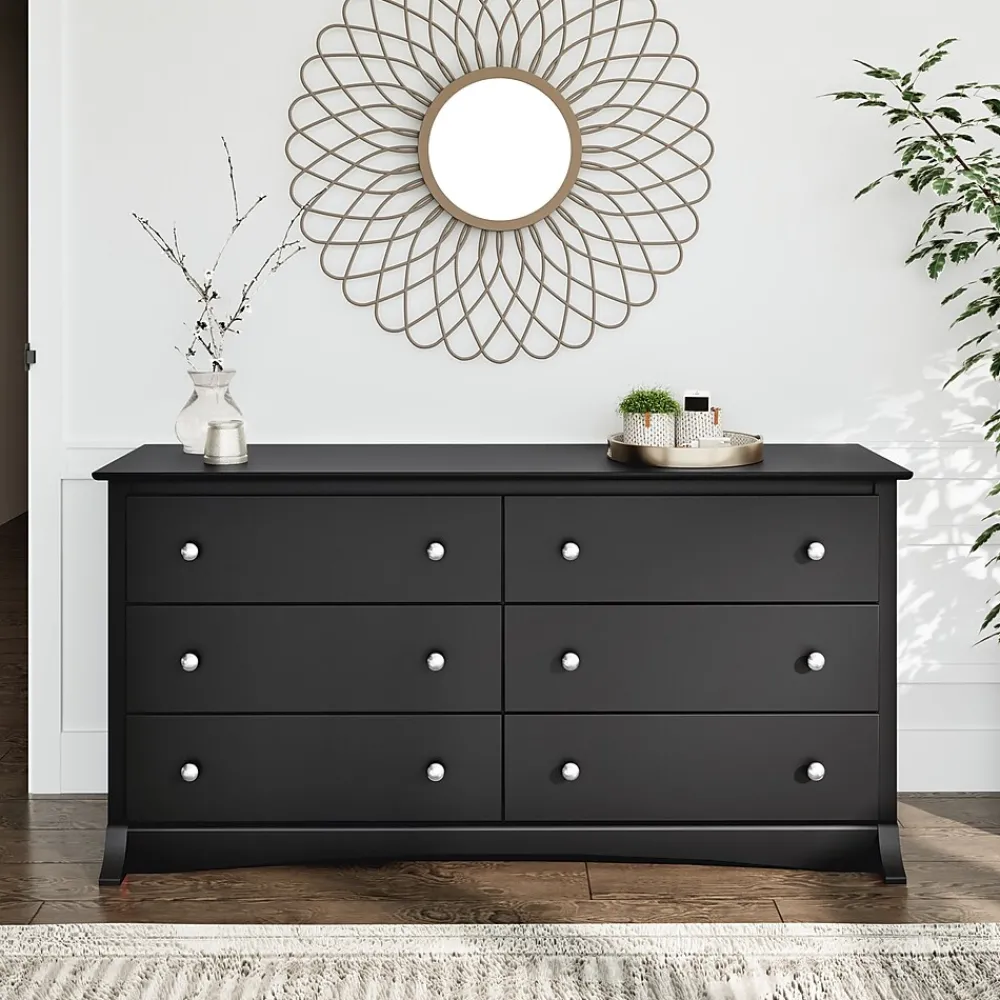 Storage Cabinets*Prepac 29" Sonoma 6 Drawer Dresser, Black (BDC-6330-K)