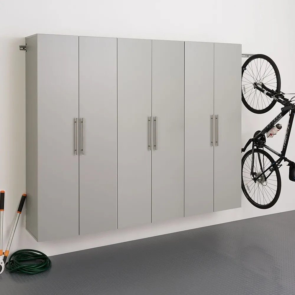 Storage Cabinets*Prepac ™ HangUps 90" Laminate 3 Piece Storage Cabinet Set D, Light Gray