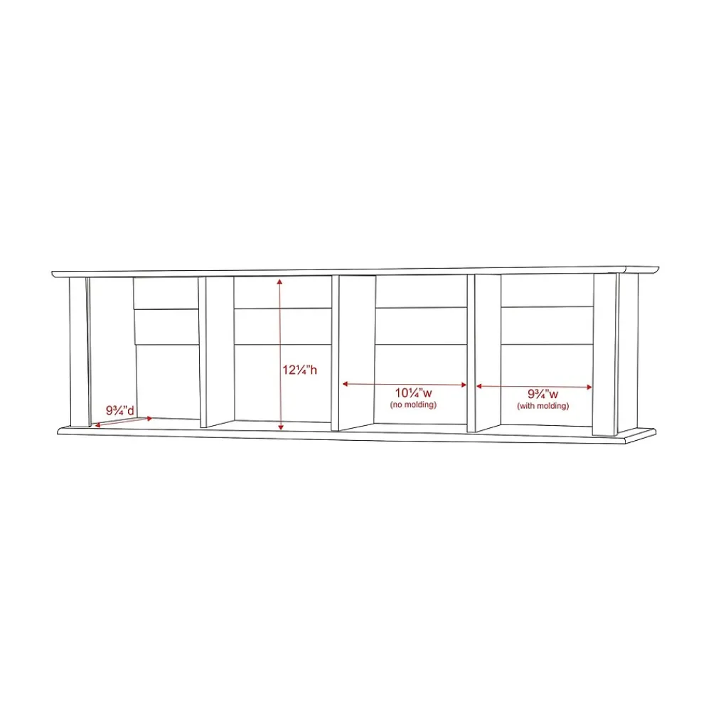 Shelving*Prepac ™ Wall Mounted Desk Hutch, 48" x 11.5", Espresso (EHD-1348)