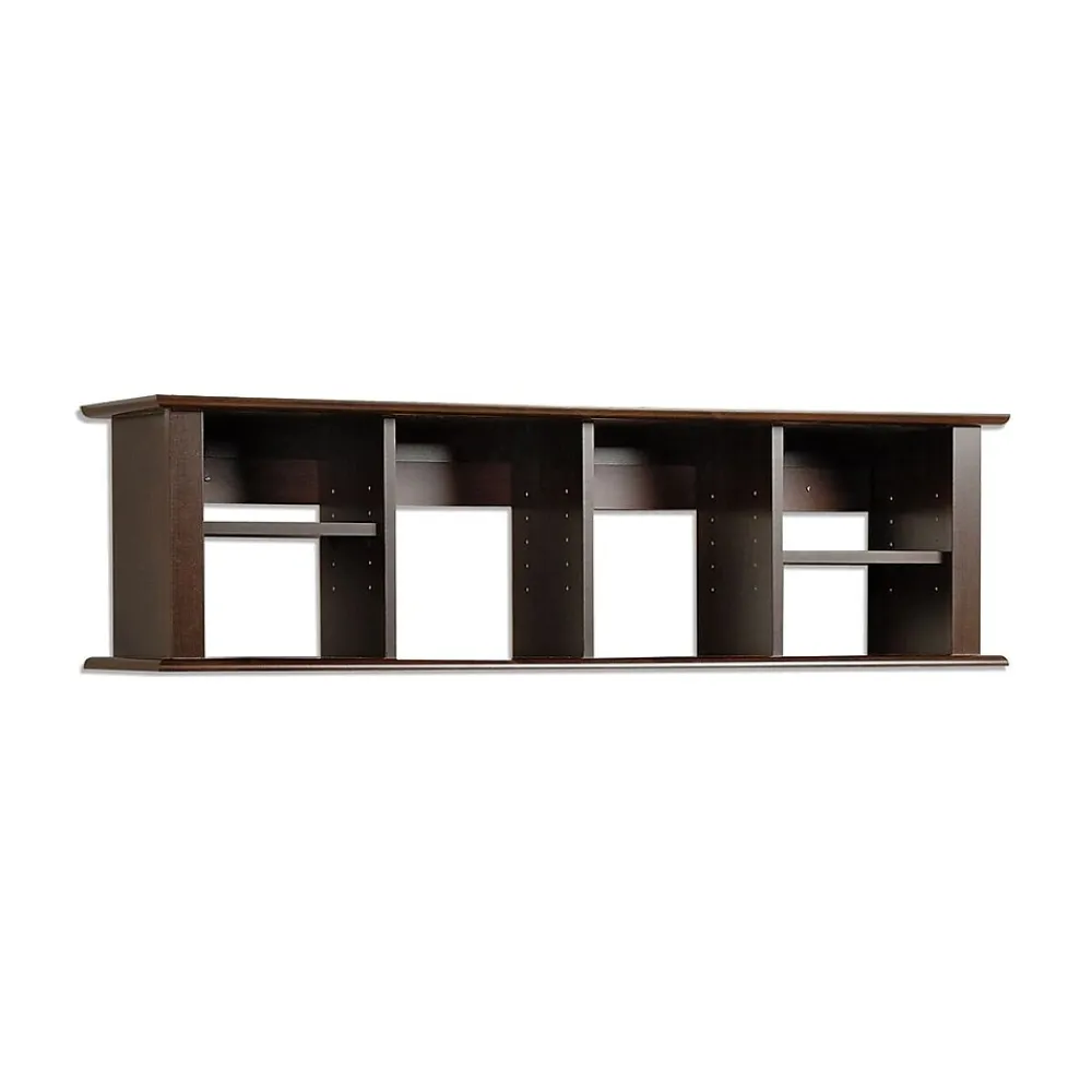 Shelving*Prepac ™ Wall Mounted Desk Hutch, 48" x 11.5", Espresso (EHD-1348)