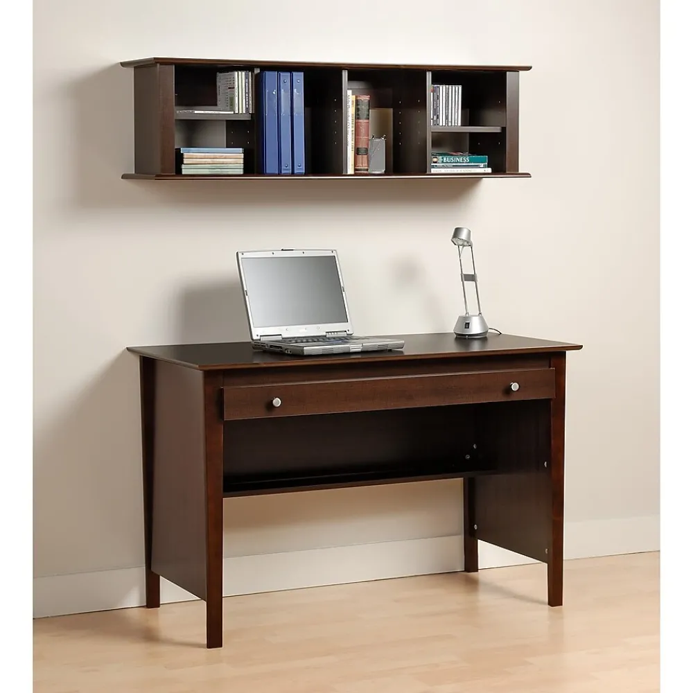 Shelving*Prepac ™ Wall Mounted Desk Hutch, 48" x 11.5", Espresso (EHD-1348)