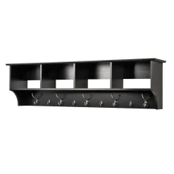 Shelving*Prepac â„¢ Wide Hanging Entryway Shelf, 60" x 11.5", Black