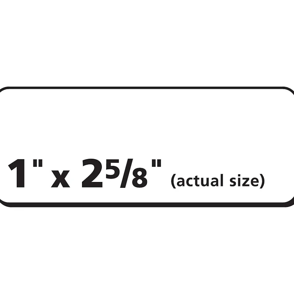 Hot Pres-a-ply Laser/Inkjet Address Labels, 1" x 2-5/8", White, 7,500 Labels/Box (30606)