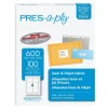 Pres-a-ply Laser/Inkjet Shipping Labels, 3-1/3" x 4", White, 600 Labels/Box (30604)