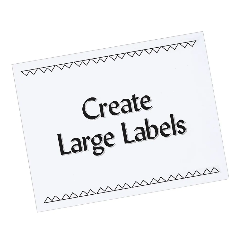 Hot Pres-a-ply Laser/Inkjet Shipping Labels, 8-1/2" x 11", White, 100 Labels/Box (30605)