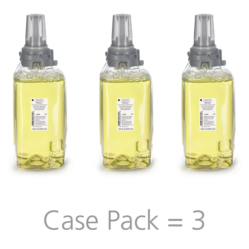 Foaming Hand Soap Refill for ADX 12 Dispenser, Citrus Ginger Scent, 1250 ml., 3/Carton (8824-03)<PROVON Clearance