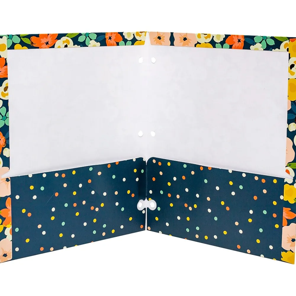 Pocket Folders|Pukka Pad Carpe Diem Floral Love 3-Hole Punched 2-Pocket Portfolio Folders, Assorted Colors, 6/Pack (9098-CD)
