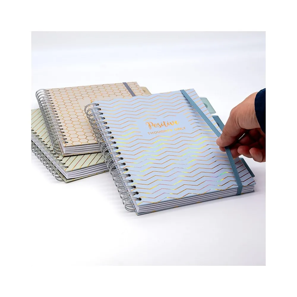 Subject Notebooks|Pukka Pad Haze 5-Subject Notebooks, 7.4" x 9.84", Ruled, 100 Sheets, Assorted Colors, 3/Pack (9975(AST)-HZE)