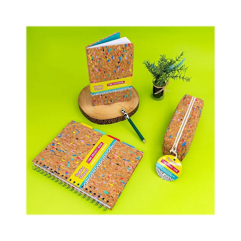 Subject Notebooks|Pukka Pad Planet Softcover Notebook, 5.31" x 8.46", Wide-Ruled, 80 Sheets, Multicolor (9855-SPP)